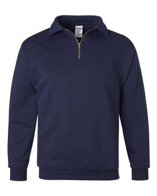 Super Sweats NuBlend Quarter-Zip Cadet Collar Sweatshirt. ODGDW-4528MR-MET