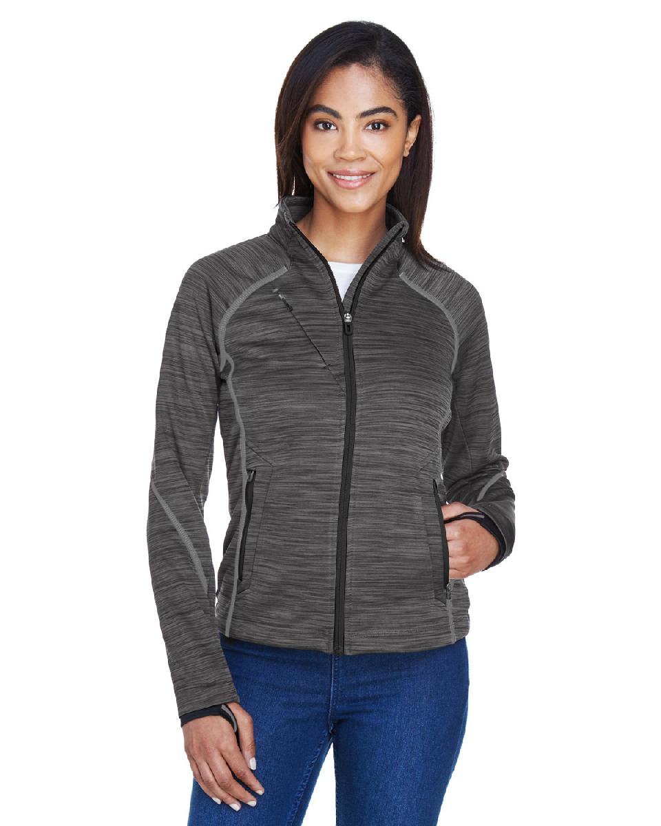 North End Ladies' Flux Mélange Bonded Fleece Jacket - 78697