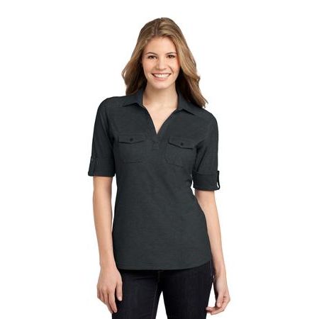 Port Authority ® Ladies Oxford Pique Double Pocket Polo. L557