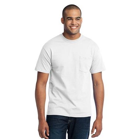 Port & Company ® Tall 50/50 Cotton/Poly T-Shirt with Pocket. PC55PT