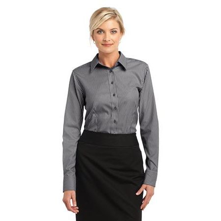Red House ® - Ladies Stripe Non-Iron Pinpoint Oxford. RH65