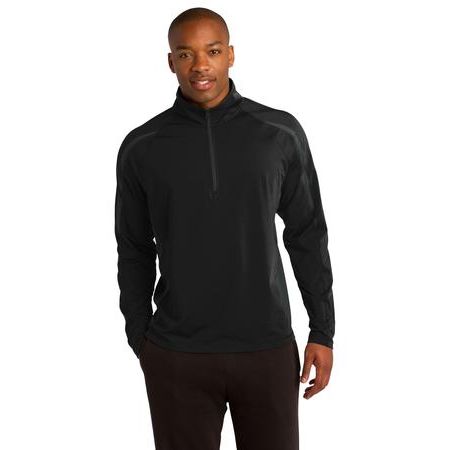 Sport-Tek ® Sport-Wick ® Stretch 1/2-Zip Colorblock Pullover. ST851